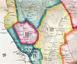 1855 Town Map of Fairhaven Bristol County Massachusetts