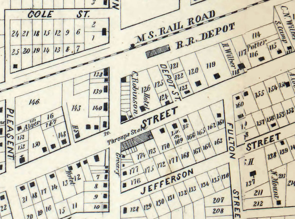 1858 Map of Quincy Branch County Michigan
