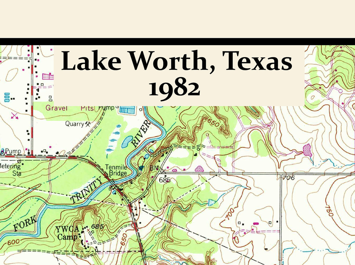 1982 Map of Lake Worth Texas