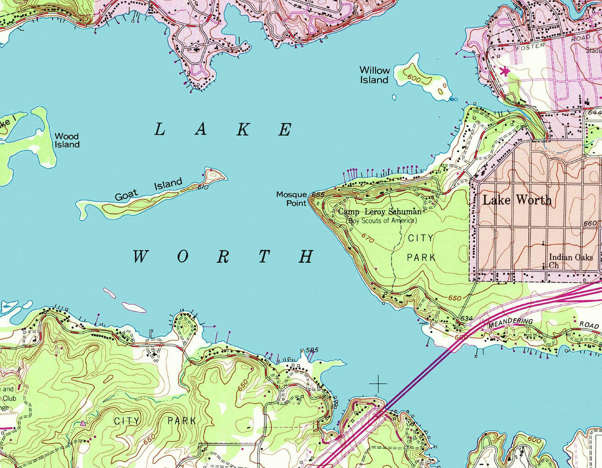 1982 Map of Lake Worth Texas