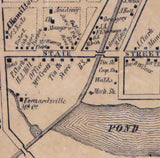 1855 Town Map of Albion Erie County Pennsylvania