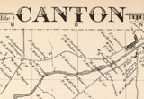 1865 Map of Canton Township Saint Lawrence County New York