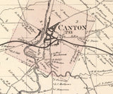 1865 Map of Canton Township Saint Lawrence County New York