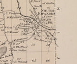 1865 Map of Edwards Township Saint Lawrence County New York