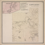 1865 Map of Edwards Township Saint Lawrence County New York