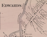 1865 Map of Edwards Township Saint Lawrence County New York