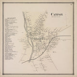 1865 Town Map of Canton Saint Lawrence County New York