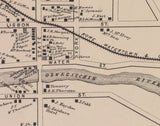1865 Town Map of Heuvelton Saint Lawrence County New York