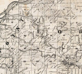 1861 Farm Line Map of Columbia County Wisconsin