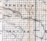 1902 Map of the Creek and Seminole Nations Indian Territory