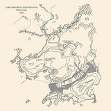 1921 Map of Lake Mendota and Lake Monona Wisconsin