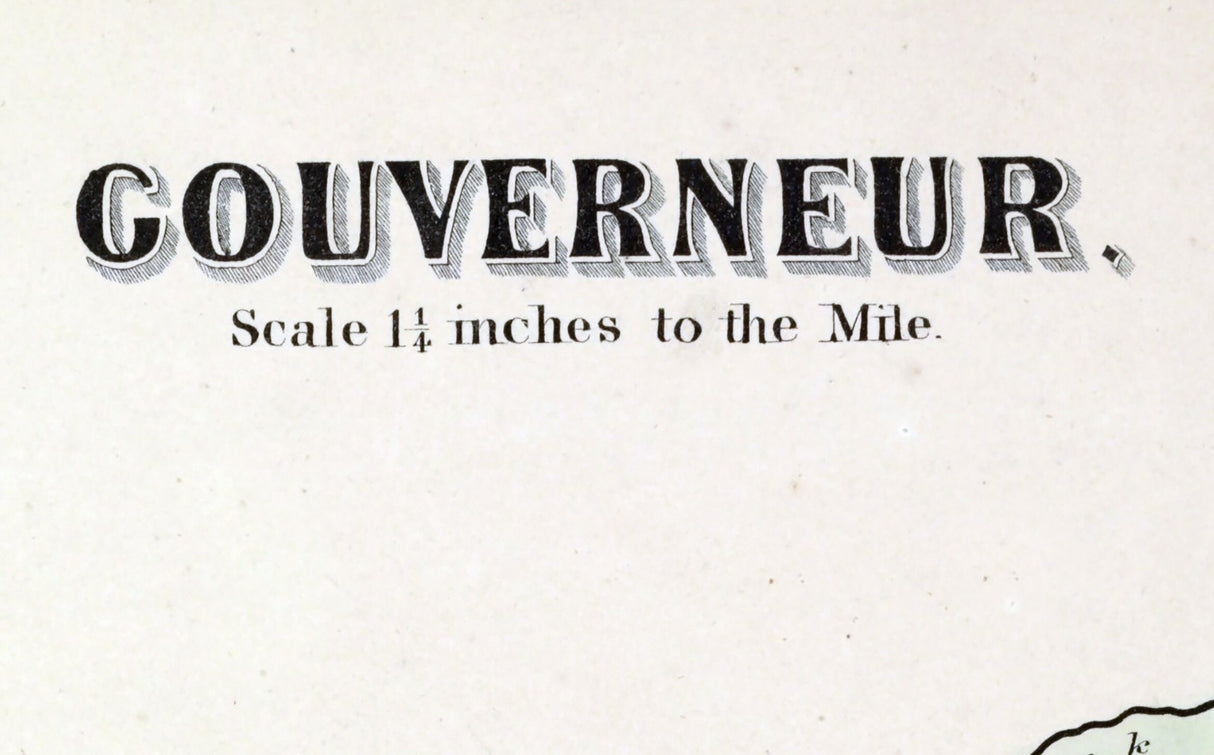 1865 Map of Gouverneur Township Saint Lawrence County New York