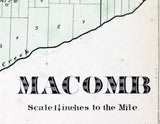 1865 Map of Macomb Township Saint Lawrence County New York