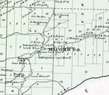 1865 Map of Macomb Township Saint Lawrence County New York