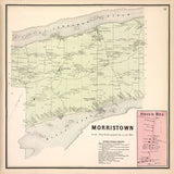 1865 Map of Morristown Township Saint Lawrence County New York