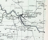 1865 Map of Parishville Township Saint Lawrence County New York