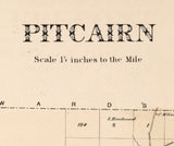 1865 Map of Pitcairn Saint Lawrence County New York