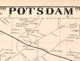 1865 Map of Potsdam Township Saint Lawrence County New York