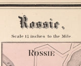 1865 Map of Rossie Township Saint Lawrence County New York