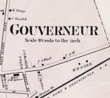 1865 Town Map of Gouverneur Saint Lawrence County New York