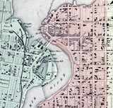 1865 Town Map of Ogdensburgh Saint Lawrence County New York