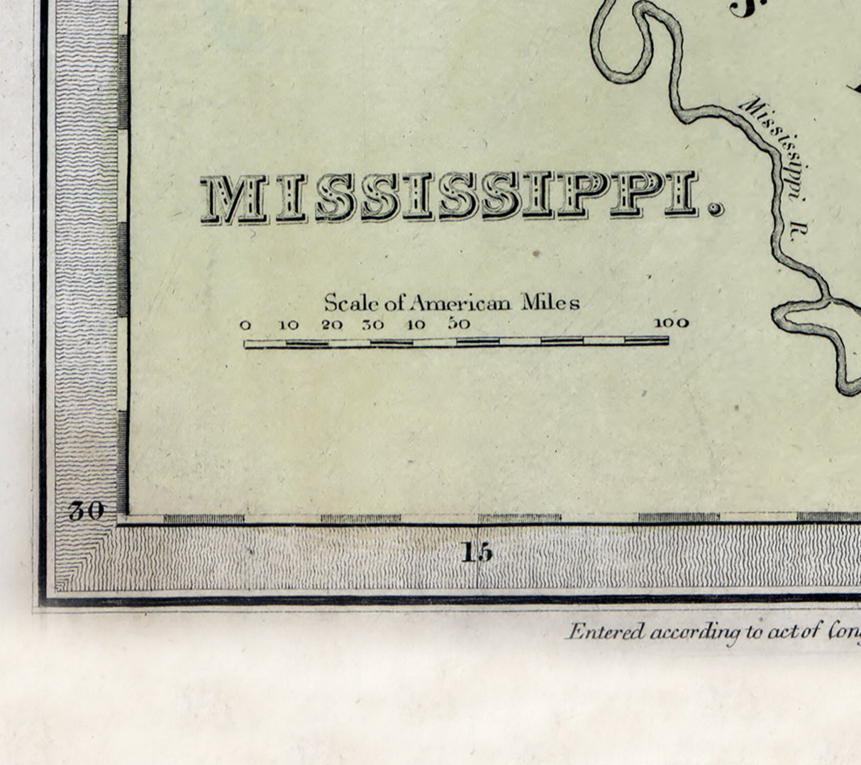 1835 Map of Mississippi