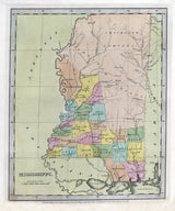 1835 Map of Mississippi