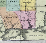 1835 Map of Mississippi