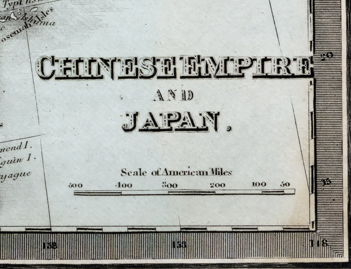 1835 Map of The Chinese Empire and Japan