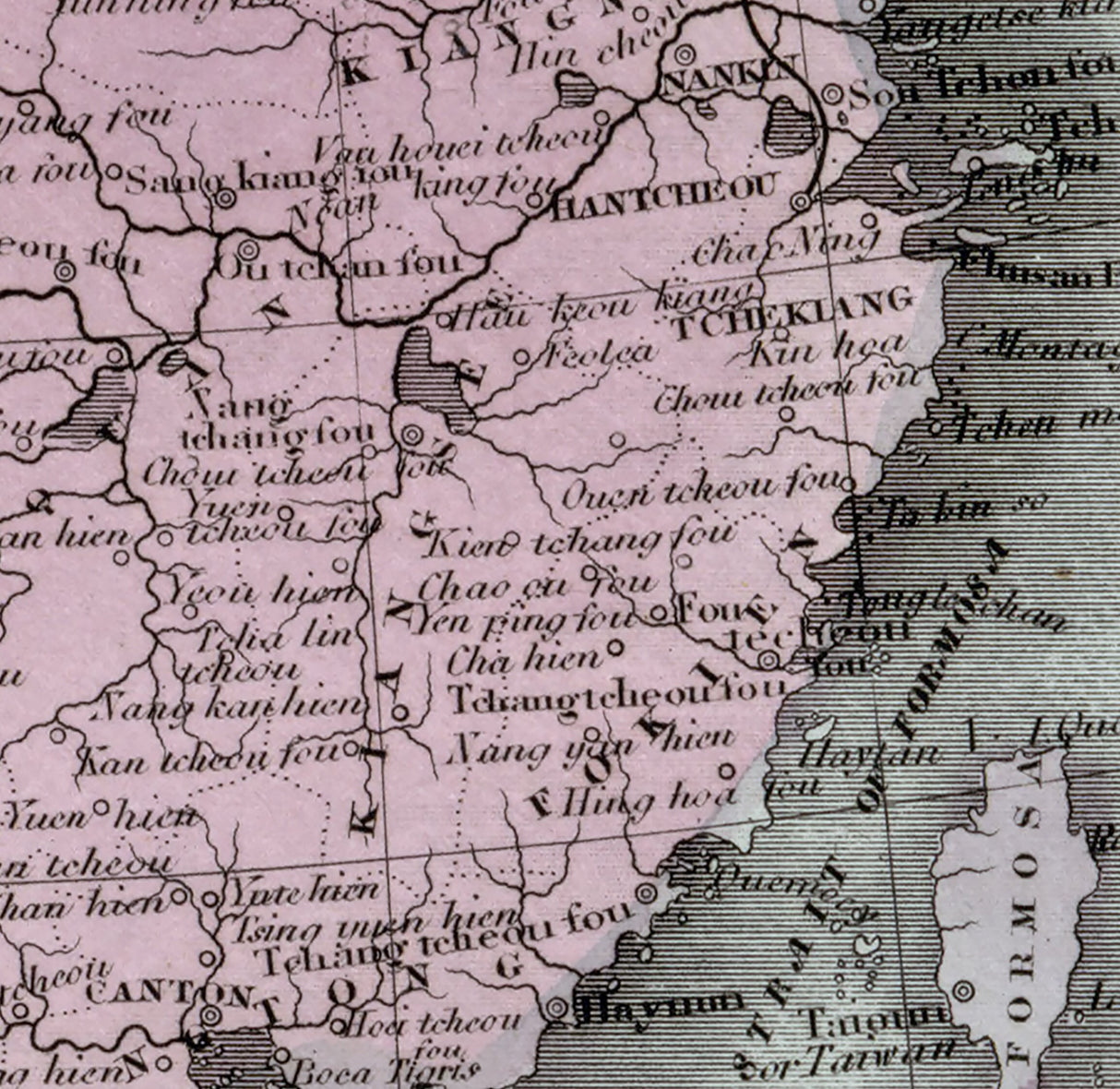 1835 Map of The Chinese Empire and Japan