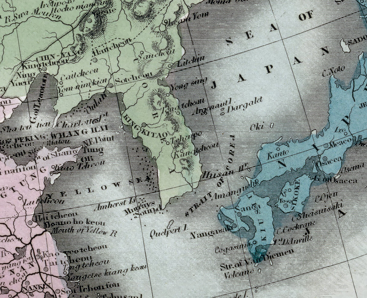 1835 Map of The Chinese Empire and Japan