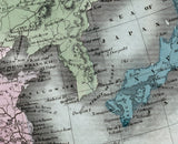 1835 Map of The Chinese Empire and Japan