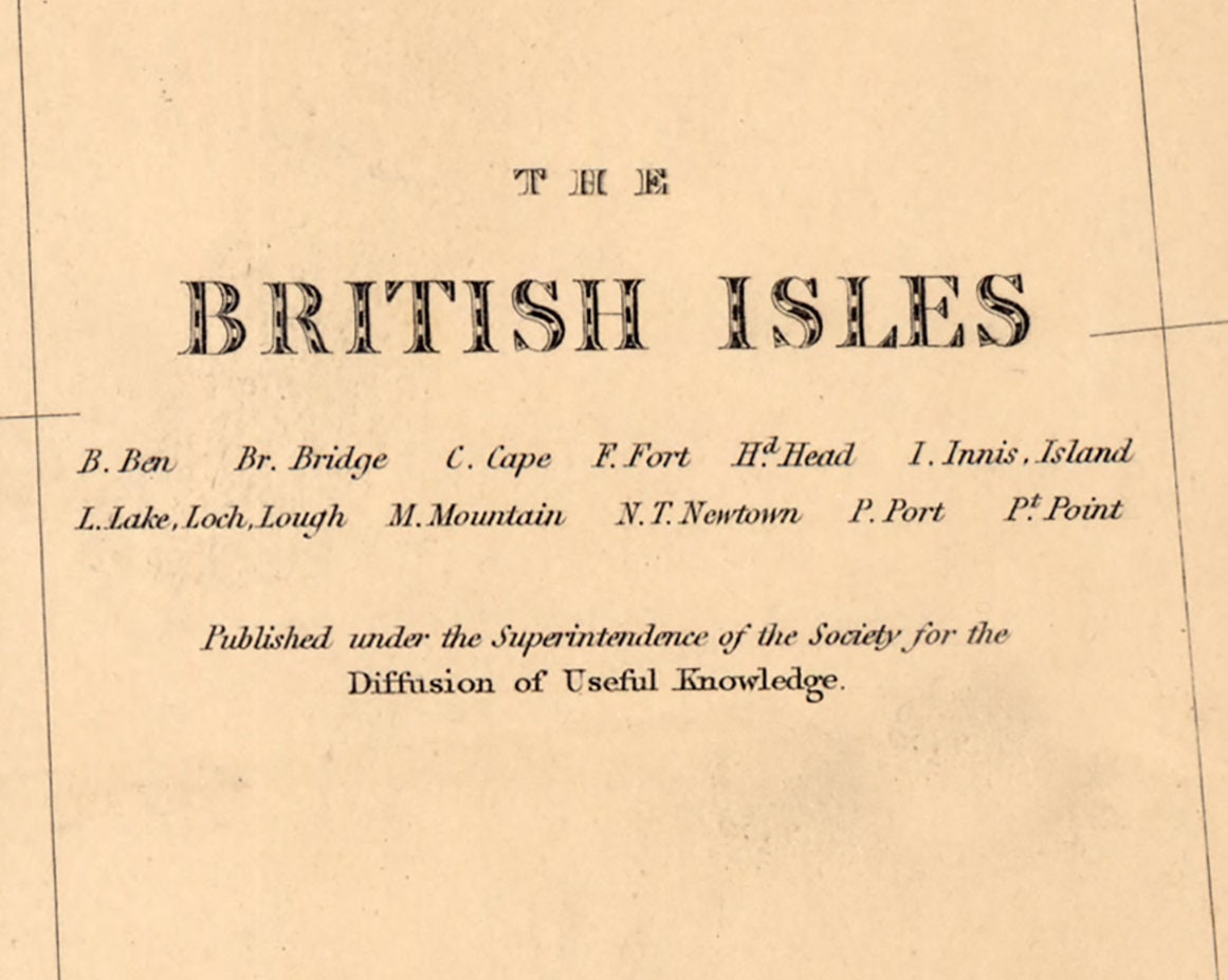 1842 Map of The British Isles