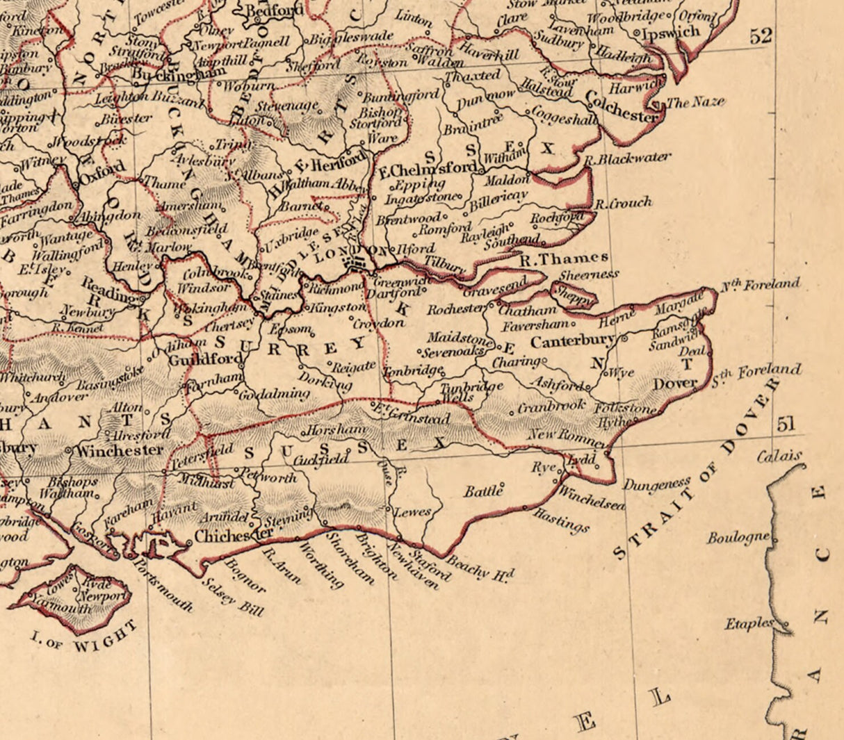 1842 Map of The British Isles