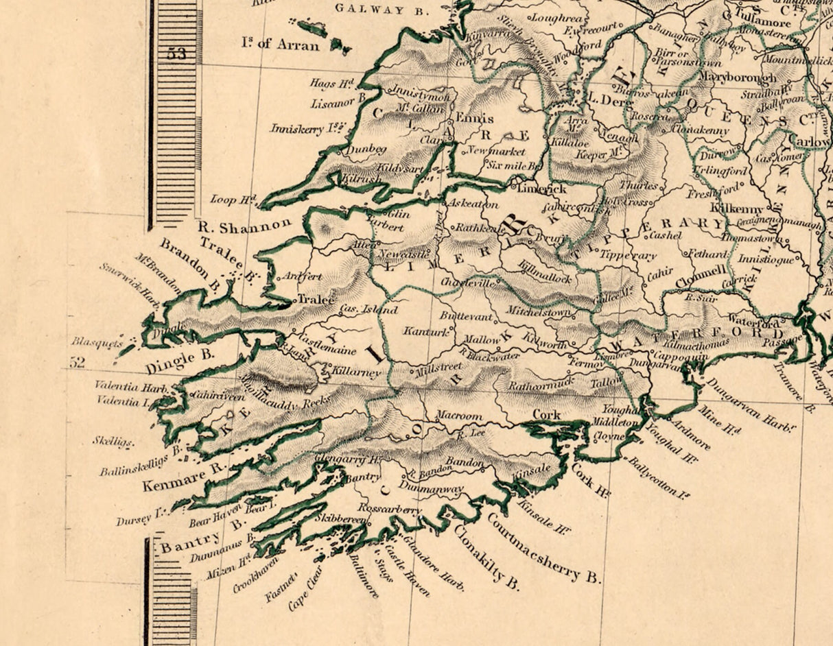 1842 Map of The British Isles