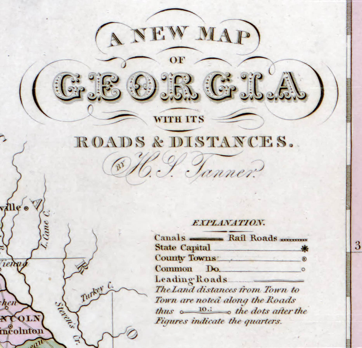 1844 Map of The State of Georgia