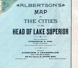 1891 Map of the City of Superior and The Head Of Lake Superior