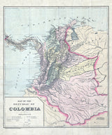 1891 Map of The Republic of Columbia