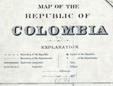 1891 Map of The Republic of Columbia