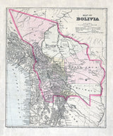 1894 Map of Bolivia