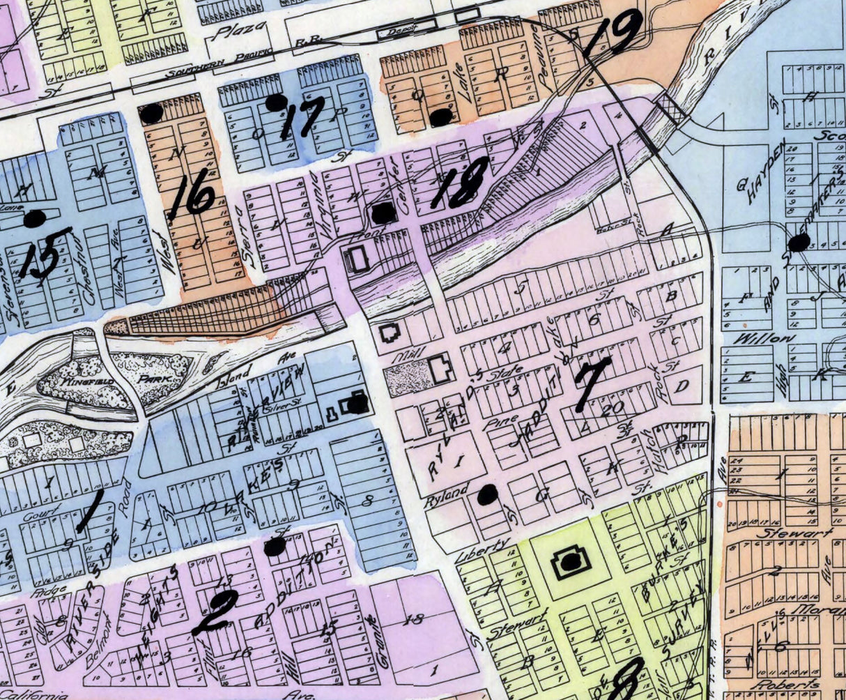 1927 Map of Reno Nevada
