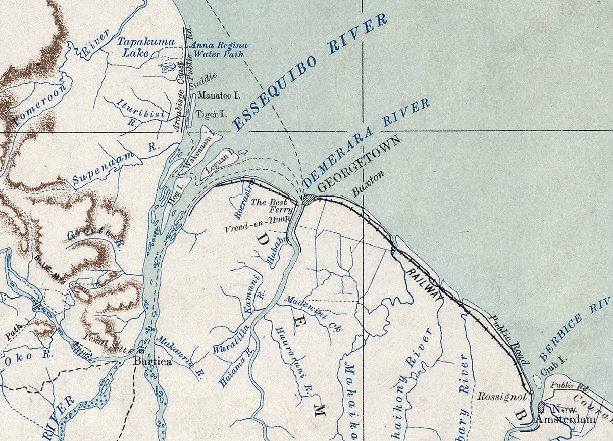 1908 Map of British Guiana