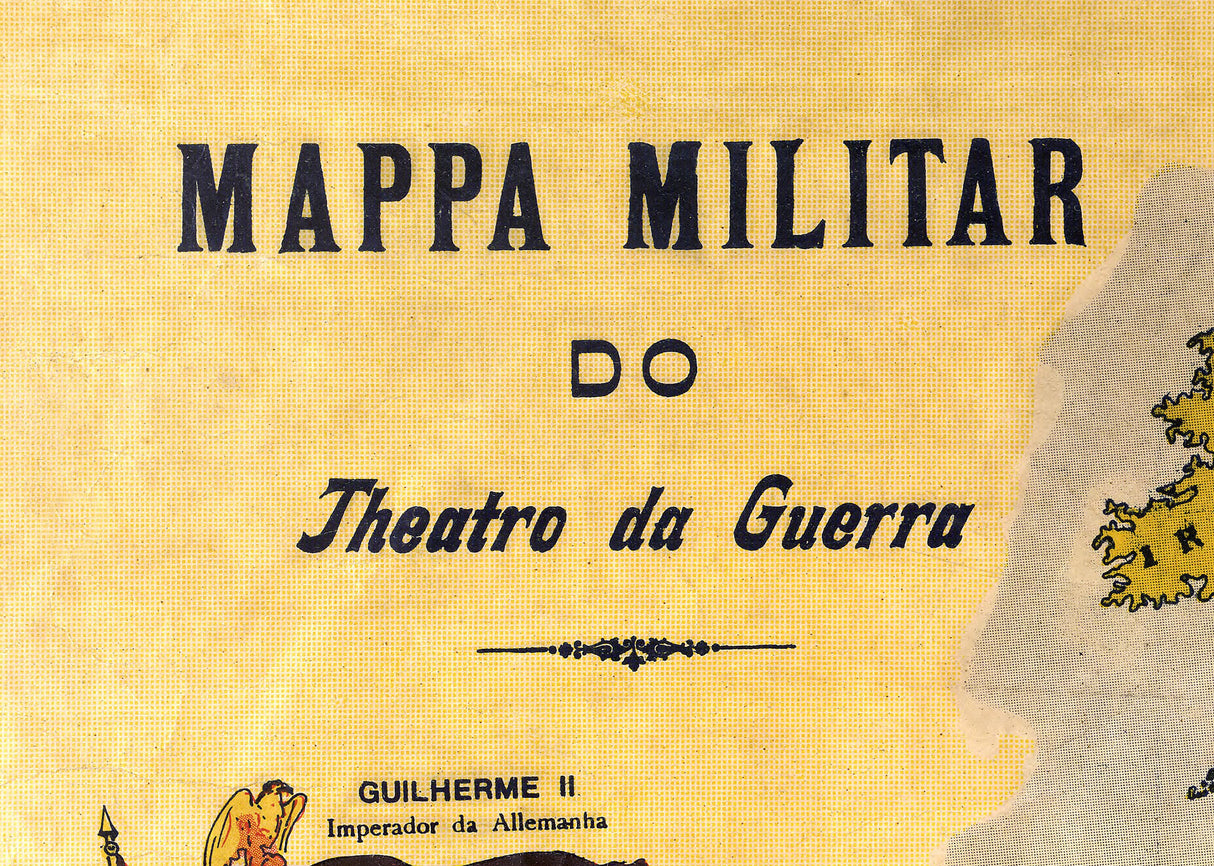 1914 Map of Europe Military Theater of War