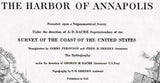 1846 Nautical Map of Harbor or Annapolis Maryland