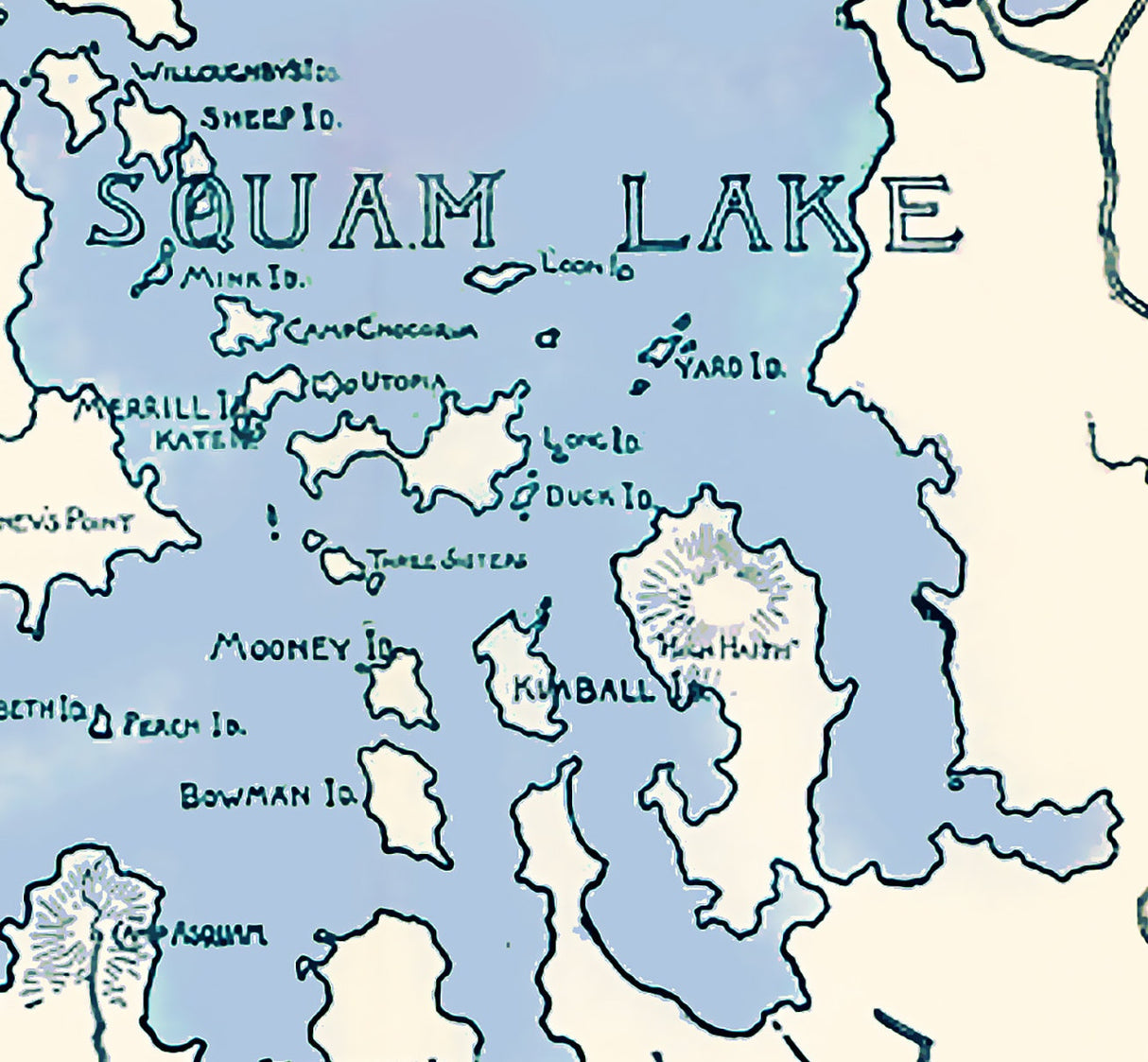 1902 Map of Squam Lake New Hampshire