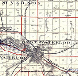 1913 Map of Blackhawk County Iowa