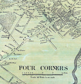 1855 Town Map of Middleborough Plymouth County Massachusetts