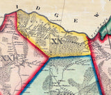 1855 Town Map of Middleborough Plymouth County Massachusetts