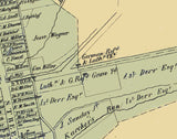 1860 Town Map of Hamburg Berks County Pennsylvania