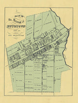 1860 Town Map of Kutztown Berks County Pennsylvania